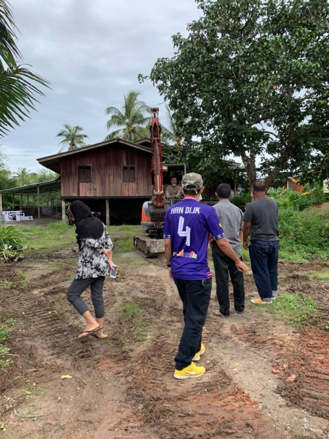 ลงพื้นที่สำรวจและเฝ้าระวังน้ำท่วมในตำบลปุโละปุโย อนองจิก จตตานี