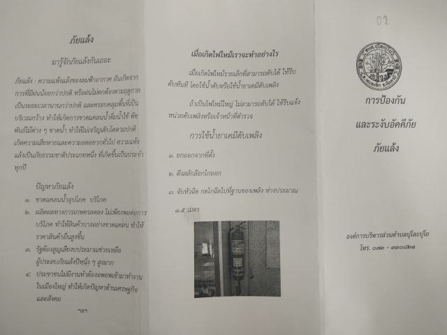 การป้องกันและระงับอัคคีภัยภัยแล้ง